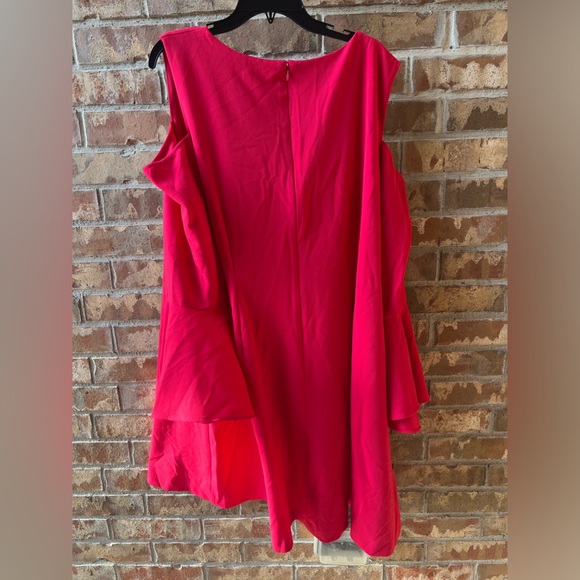 LANE BRYANT COLD SHOULDER PINK DRESS SIZE 22 - Picture 7 of 9